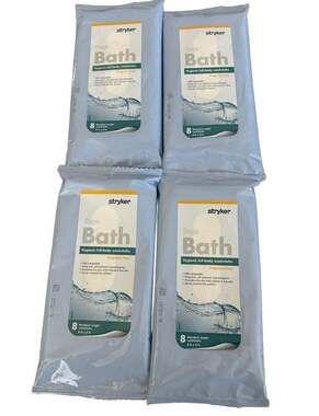 4 Pkg Stryker Sage Comfort Bath Cleansing 32 Washcloths New Sealed